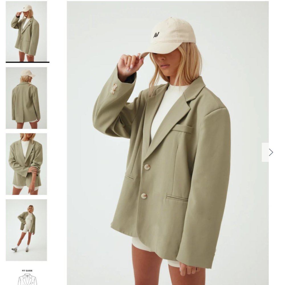 Another Version The Boyfriend Blazer - Desert Sage NWT